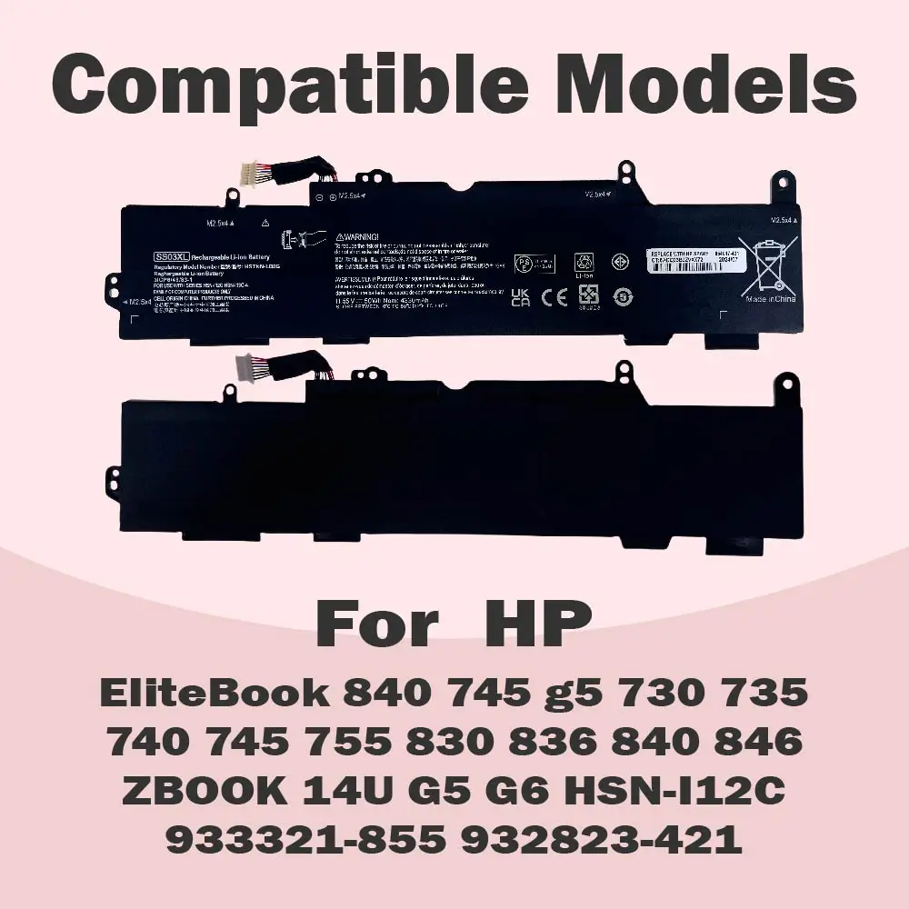 SS03XL Laptop Battery For HP EliteBook 730 735 740 745 755 830 840 ZBook 14u G5 HSTNN-LB8G HSTNN-IB8C HSN-I12C HSN-I13C HSN-I16C