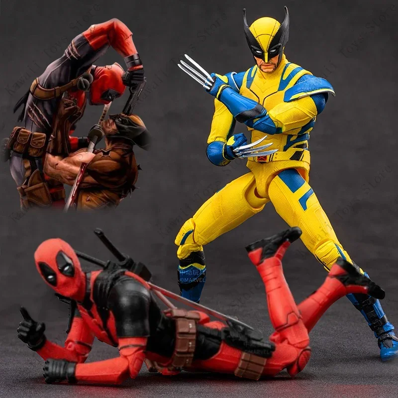 

2024 Movies Deadpool Wolverine Action Figure Toy Dead Pool 3 Figures Model Doll Statue Kit Collection Kids Christmas Gifts