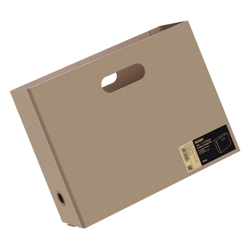 4 ความจุขนาดใหญ่แฟ้มกล่องพลาสติกเอกสารกล่องแฟ้มกล่องเก็บพับโต๊ะOrganizerเครื่องเขียน