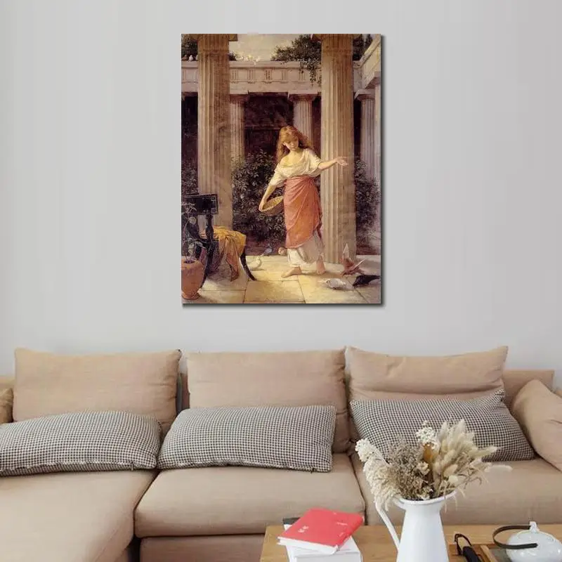 oil Painting for kids room In the Peristyle by John William Waterhouse Hand painted High quality