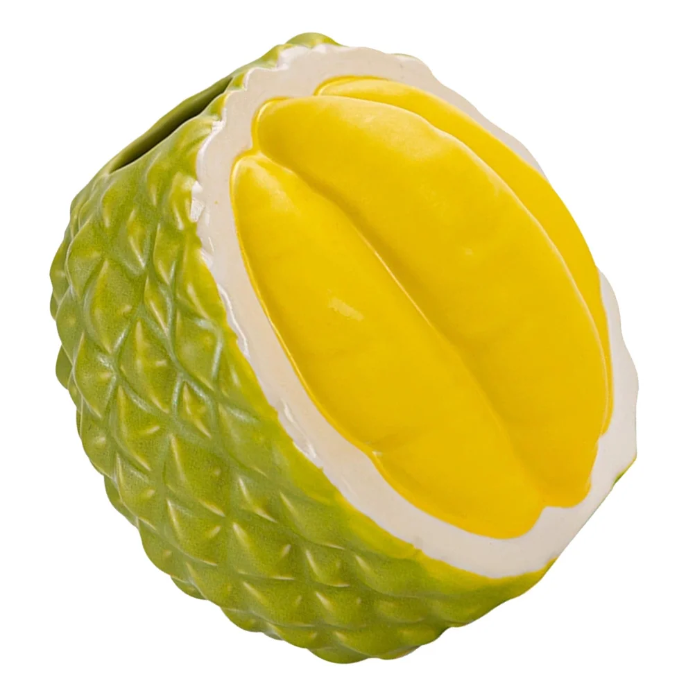 

Ceramic Durian Vase Aesthetic Flower Holder Unique Desktop Decor Rustic Office Modern Planter Pot Creative