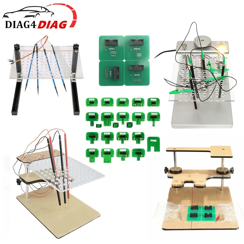 Adattatori per sonda BDM in acciaio inossidabile con telaio BDM a LED Set completo per sonda adattatore BDM100 BDM 22pcs per programmatore ECU KESS