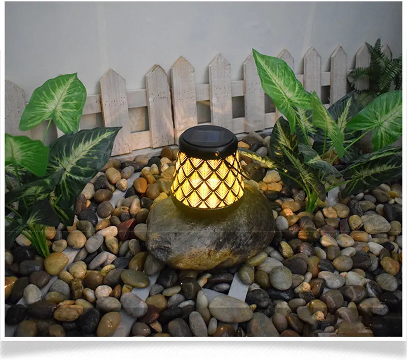 Outdoor Gardening Decor Solar Lantern Watering Can Star Art LED Lamps String With Planter For Landscape Path Yard Lawn