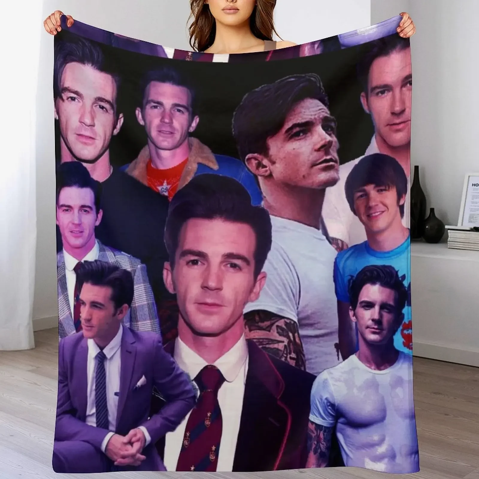 Drake bell collage tribute design 2022 Throw Blanket Warm Flannel Blanket for Couch Chair Bedroom