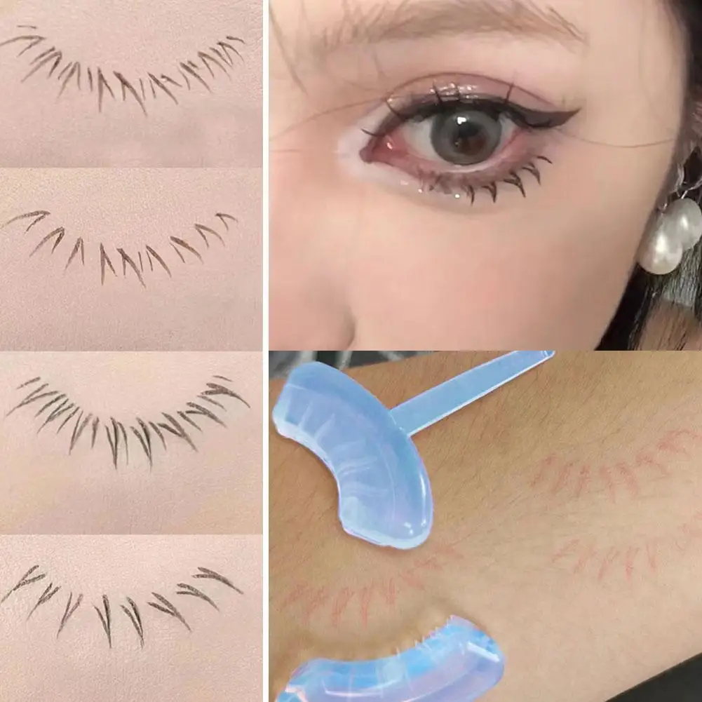 Lower Lash Extension Stamps Eyelash Seal DIY Silicone Makeup Tool For Beginner Convenient Natural Simulation Mascara Sticke N3E1