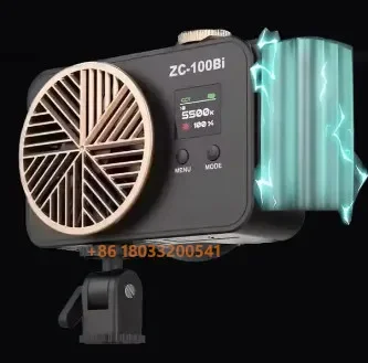 100w app VzonKit contenu extérieur bowen 16:Vidéo Lumière ZC-100 caméra vidéo cob lumière vidéo diffusion en direct TK lumière de remplissage