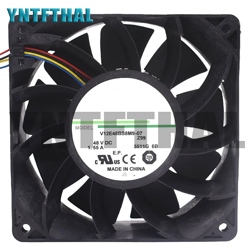 Nouvelle V12E48BS8M9-07 12038 120*120*38MM 48V 1.55A 4-P Pwm Ventilateur de Refroidissement à 4 Fils