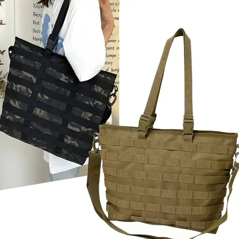 

Scione Large Fitness Gym Handbags Outdoor Sports Hook and Loop Hiking Trekking Shoulder Bag Travel College Laptop Bag Tote Bag