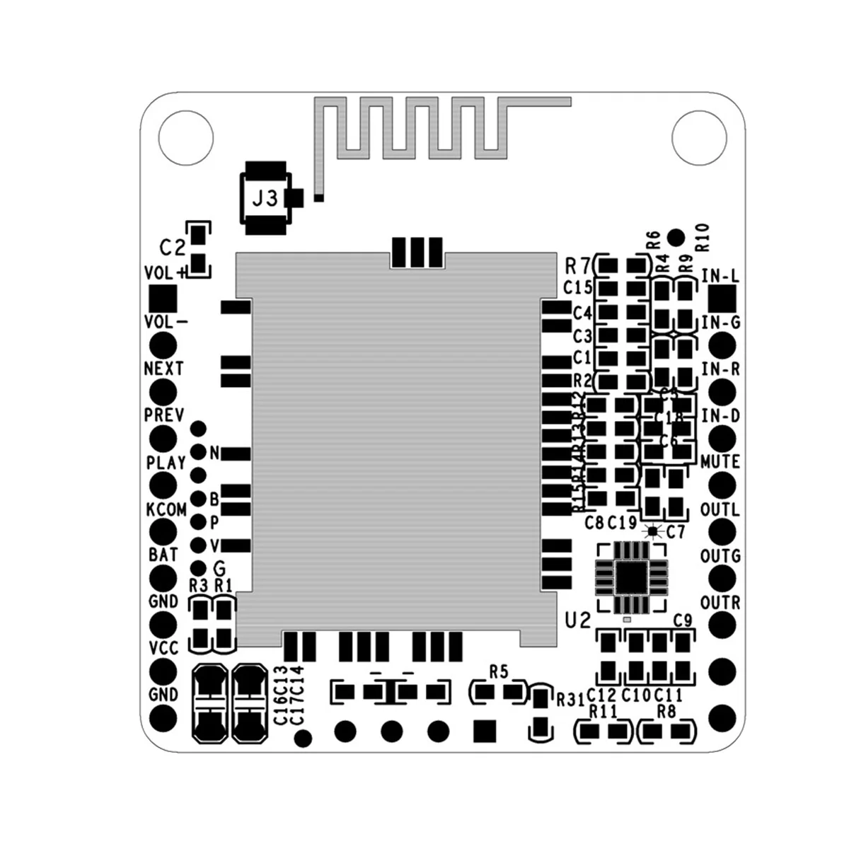 Qcc3031-オーディオ入力,Bluetooth 5.0,スピーカー用Hi-Fiレシーバー,10.8-13.2v