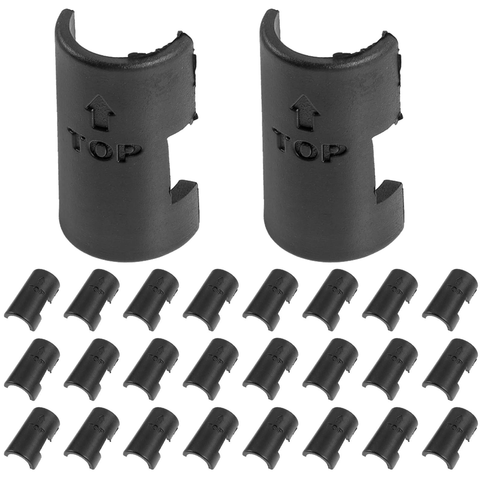 

24 Pcs 13mm Post Wire Shelving Accessories Replaceable Shelf Clips Fixing Clap Clamp Sleeve for Plastic