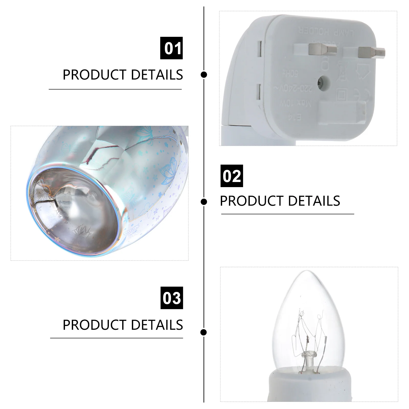 

1Pcs 3D Aromatherapy Wax Melting Lamp Smokeless Fragrance Glass Lamp Uk Plug Decorative Aromatherapy Diffuser