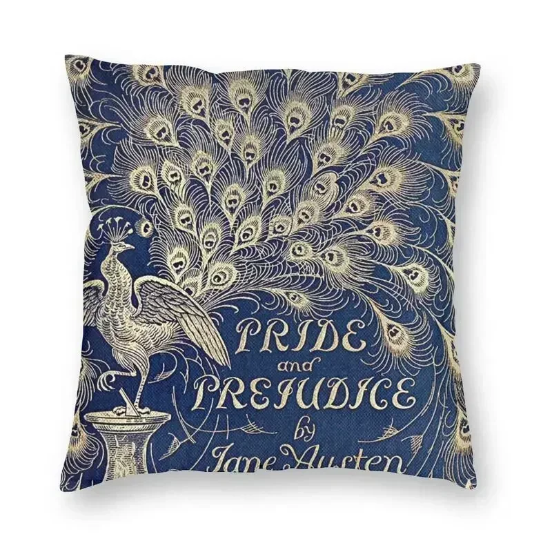 Nordic Style Pride And Prejudice Peacock Feather Throw Pillow Case Home Decorative Jane Austen Cushion Cover for Living Room