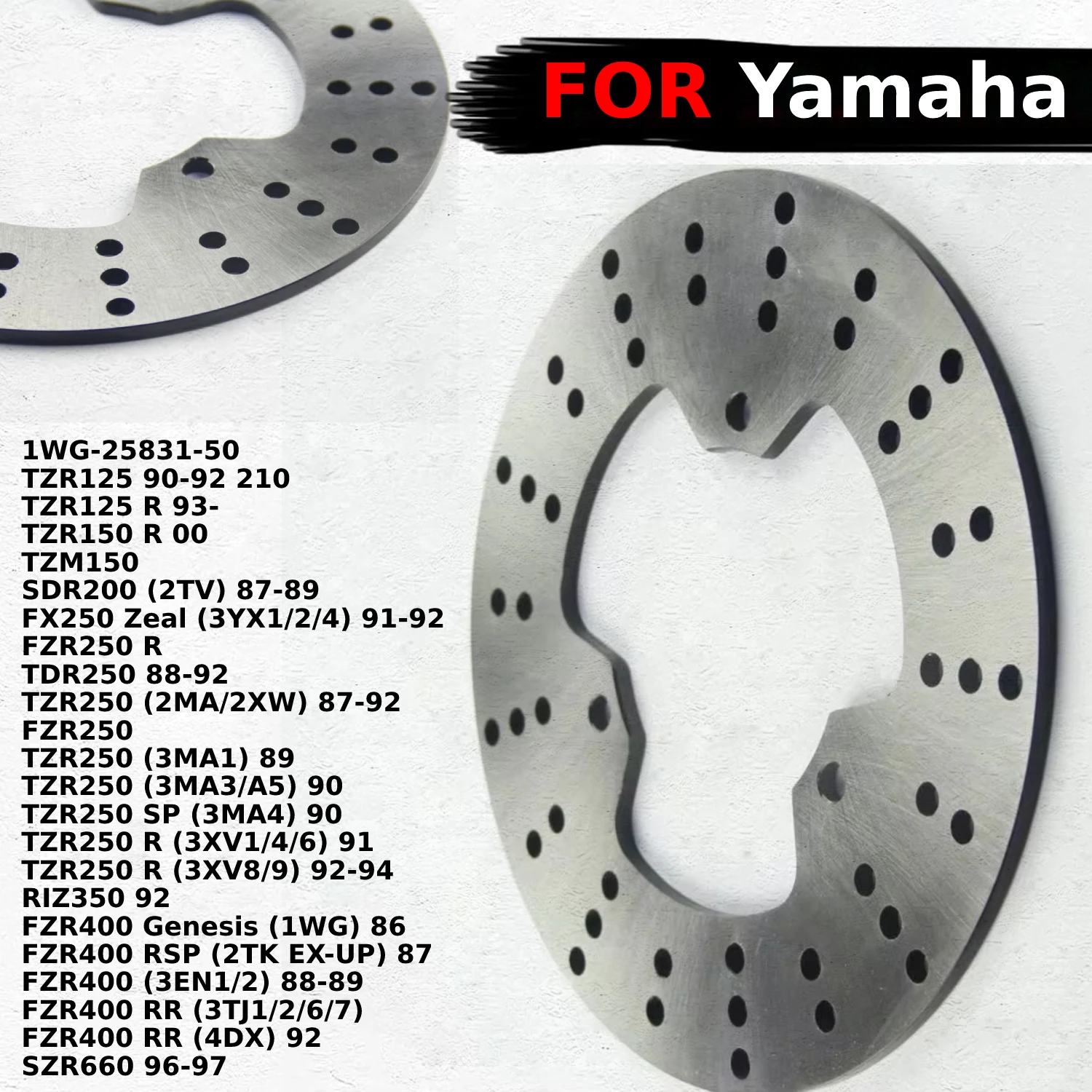

Rear Brake Discs Rotors Accessories For Yamaha TZR250 SP 3MA4 R 3XV1/4/6 3XV8/9 RIZ350 FZR400 Genesis 1WG RSP 2TK EX-UP 3EN1/2)