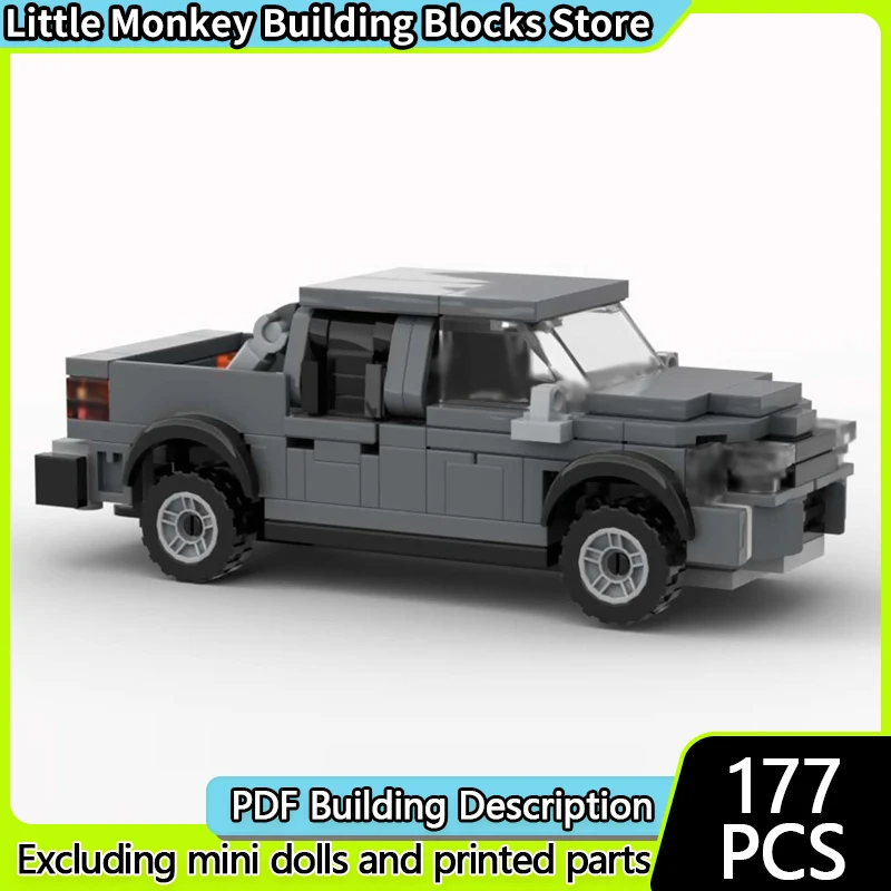 

City Car Model MOC Building Bricks Medium-Sized Pickup Truck Modular Technology Children Holiday Gifts Assemble Toys Suit