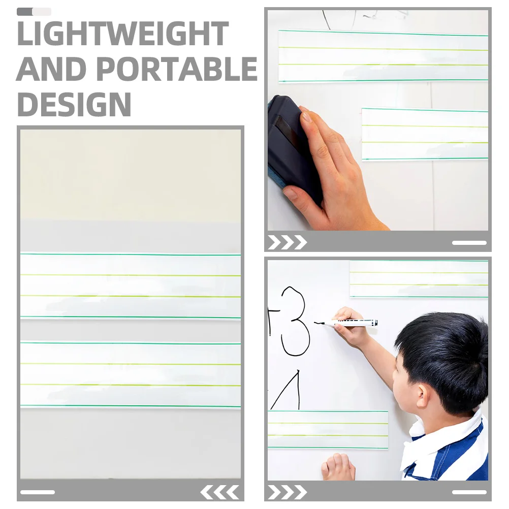 

2pcs Letter Teaching Cards Magnetic Notepads For Refrigerator Dry Erase Strips For Whiteboard Classroom Homeschooling Daily Memo