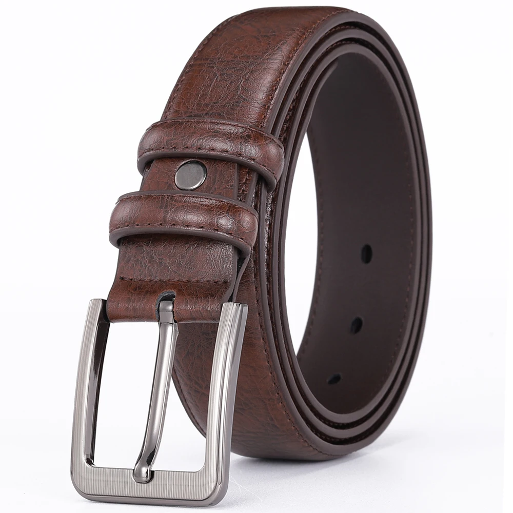 pin buckle men's leather belts