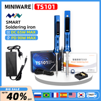Original TS101 Electric Soldering Iron Adjustable Temperature TYPE-C Portable Digital Welding Station 65W Mini TS 100 TS 101