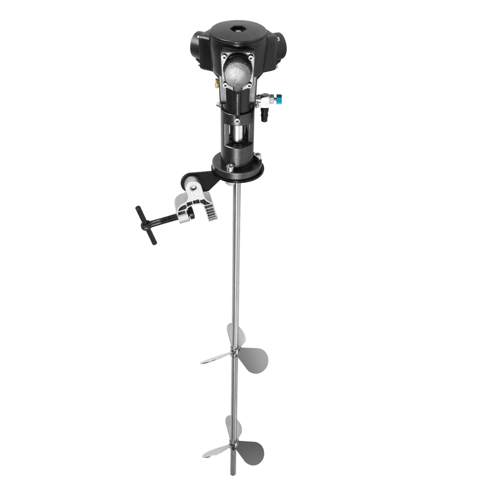 Stainless Steel Pneumatic Putty Powder Mixer, 50Gal Capacity, 50-2000RPM, Quiet & Efficient, Suitable for Paint/Coating/Food