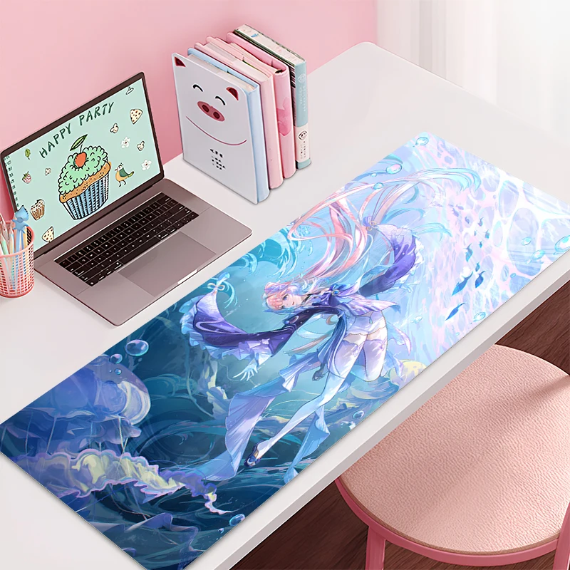 

Mouse Pad big Genshin Impact Sangonomiya Kokomi Non-Slip Rubber Gaming MousePad Desk Pad for Office and Gaming PC game Mousepad