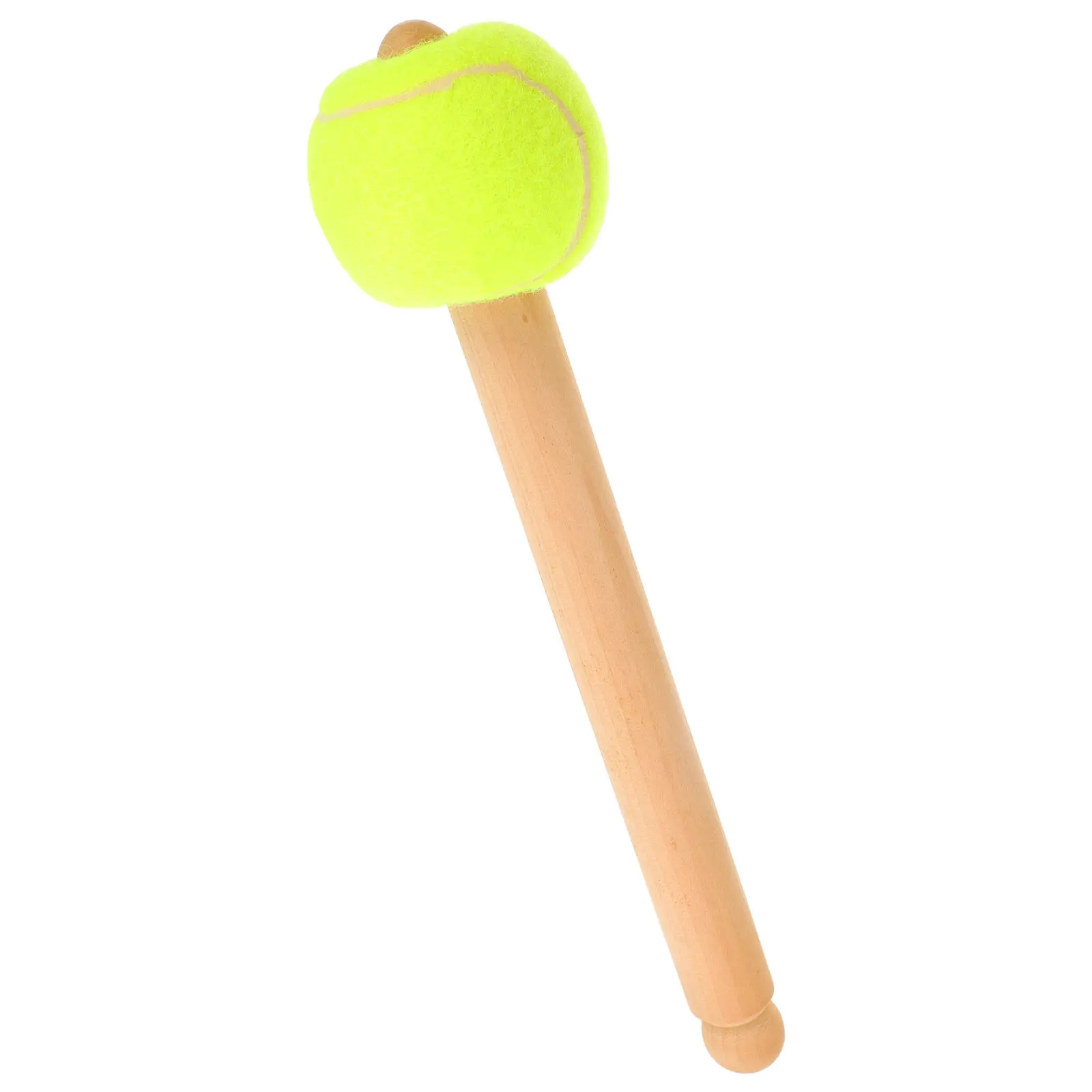Tennis Ball Head Drumstick Wooden Handle Marching Drumstick for School Bands Beginners Bass Drum Mallet Percussion Sticks Drum