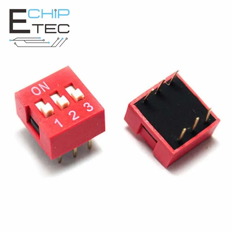 Free shipping 5PCS/15PCS 3P DIP Switch Three-position Flat Dial Switch DIP Flat/Address Switch