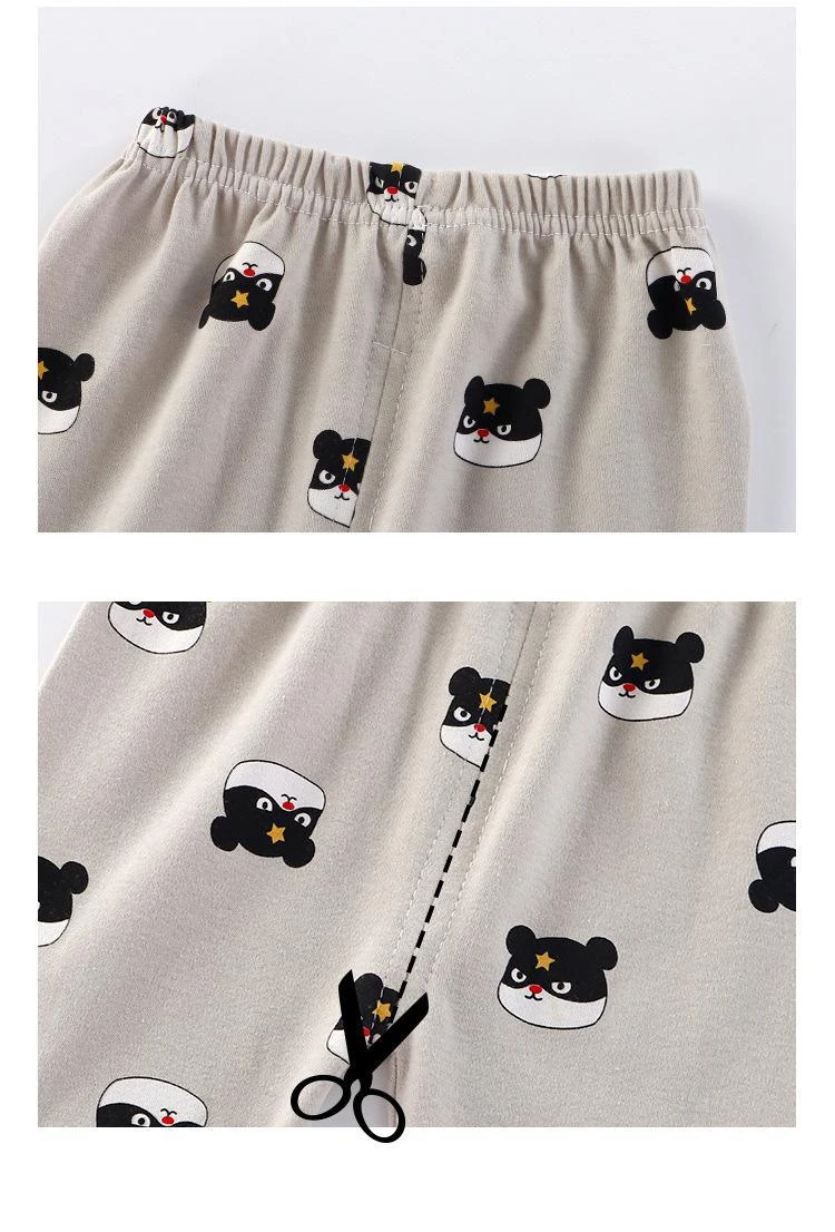 Baby Mädchen Jungen Cartoon Unterwäsche Set Herbstkleidung Bedruckte Cartoon Kinder Hauskleidung Zweiteiliges Set Langarm-Pyjama – Detail 6