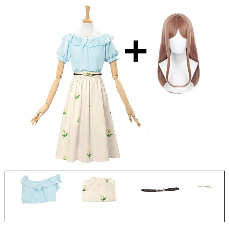 

Anime BanG Dream!Ave Mujica Soyo Nagasaki Cosplay Costume Wig Top Skirt Collar Halloween Carnival Party Clothing for Women
