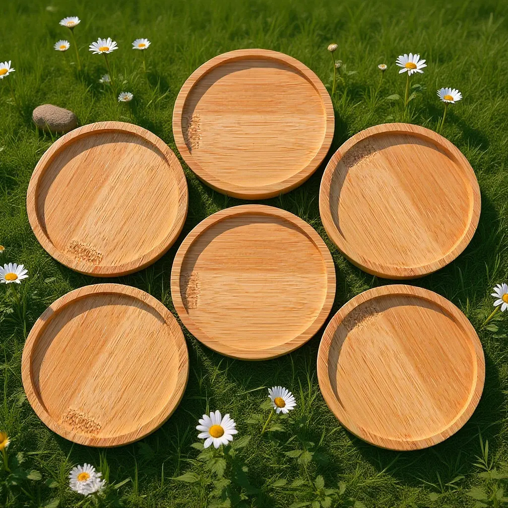 

6Pcs Thick Mosaic Coasters DIY Craft Set for Fine Motor Skills Development Grooved Hot Pads Trivets for Countertops