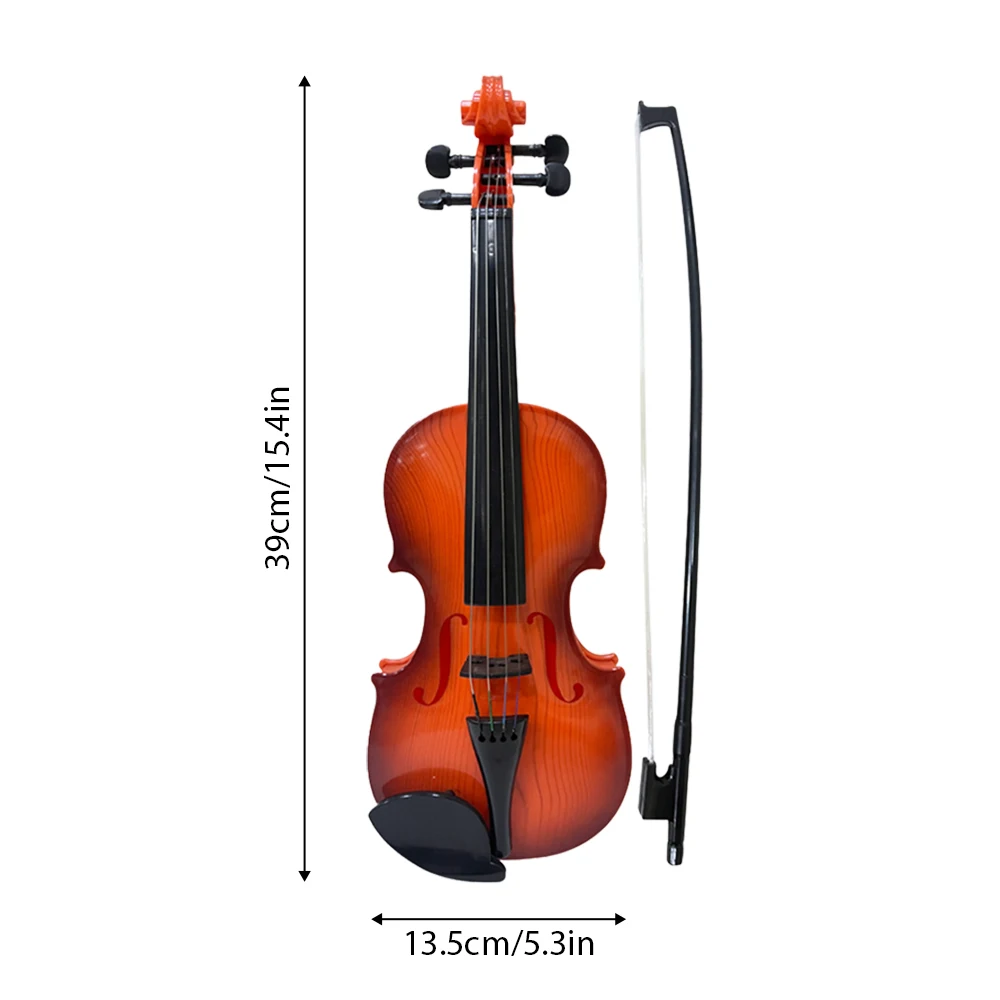 Simulated Violin Music Practice Violin for Beginners Violin Kit Musical Christmas Gifts Exquisite Props Gifts Adjustable Strings