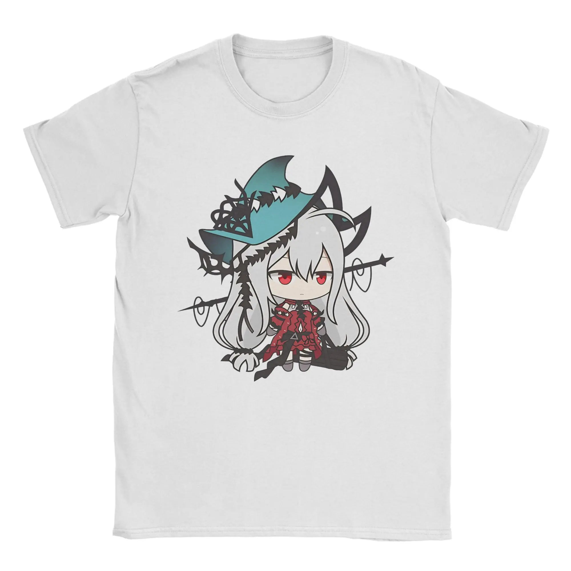 Vintage Skadi The Corrupting Heart Arknights T-Shirts Men Crewneck Pure Cotton T Shirt  Short Sleeve Tees Party Clothing