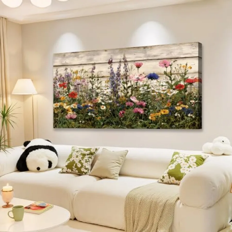 

Акварельные цветочные принты с ботаническими мотивами, картины с дикими цветами под дерево, настенный декор, красочные растительные пейзажи, принты на холсте для гостиной