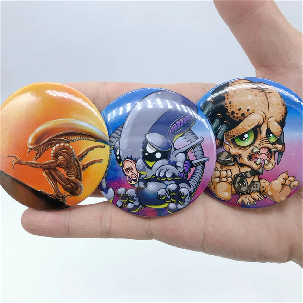 Film Alien Predator Cosplay Abzeichen Pin SPTE Weißblech Brosche Zubehör Weihnachtsgeschenk