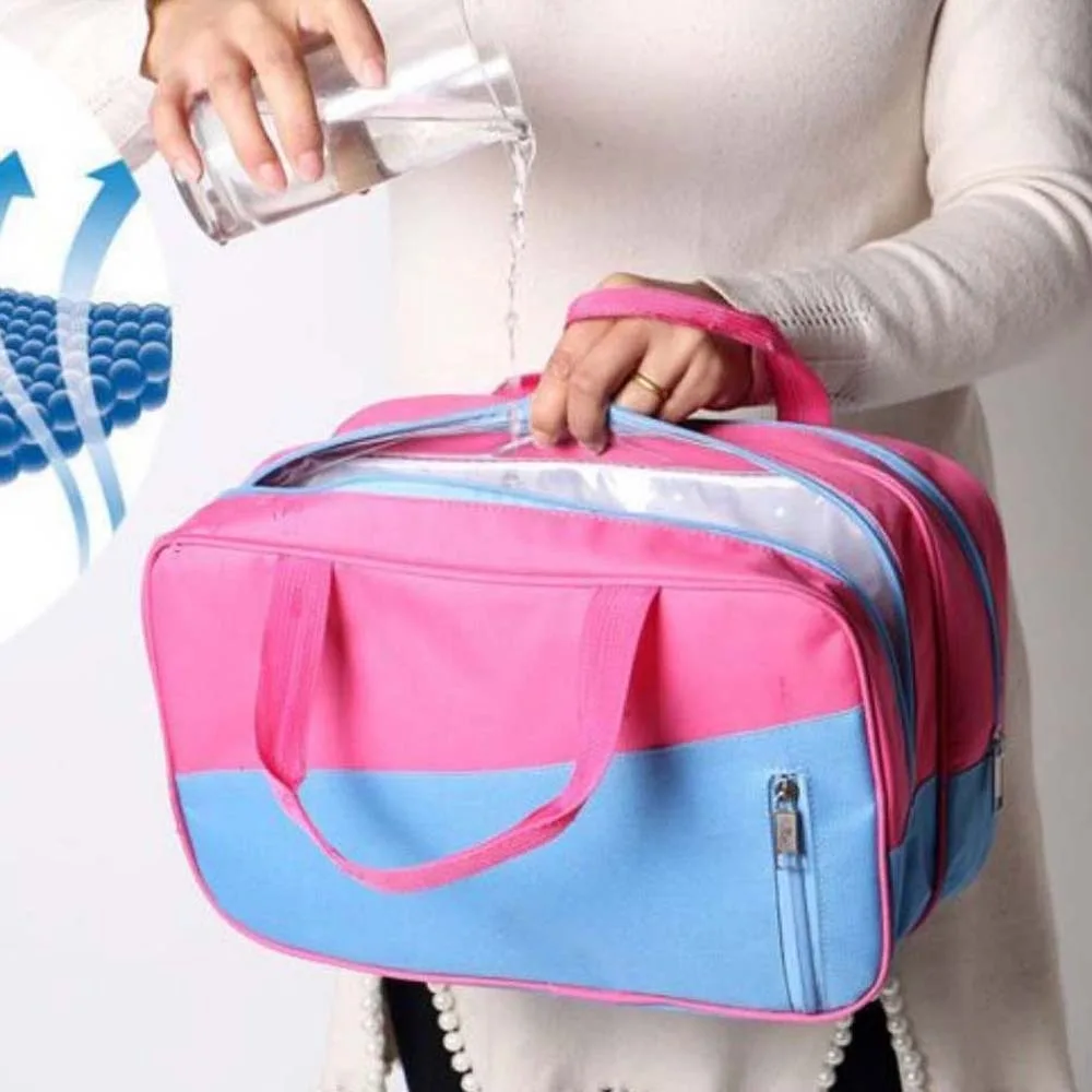 

PVC Oxford Cloth Travel Bag Anti-splash Water Foldable Dry Wet Separation Luggage Bag Multi Layered Multi-functional