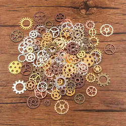 30Pcs Mixed Steampunk Gears Cogs Charms Pendant DIY Antique Metal Beads For Bracelets Crafts Jewelry Making Components