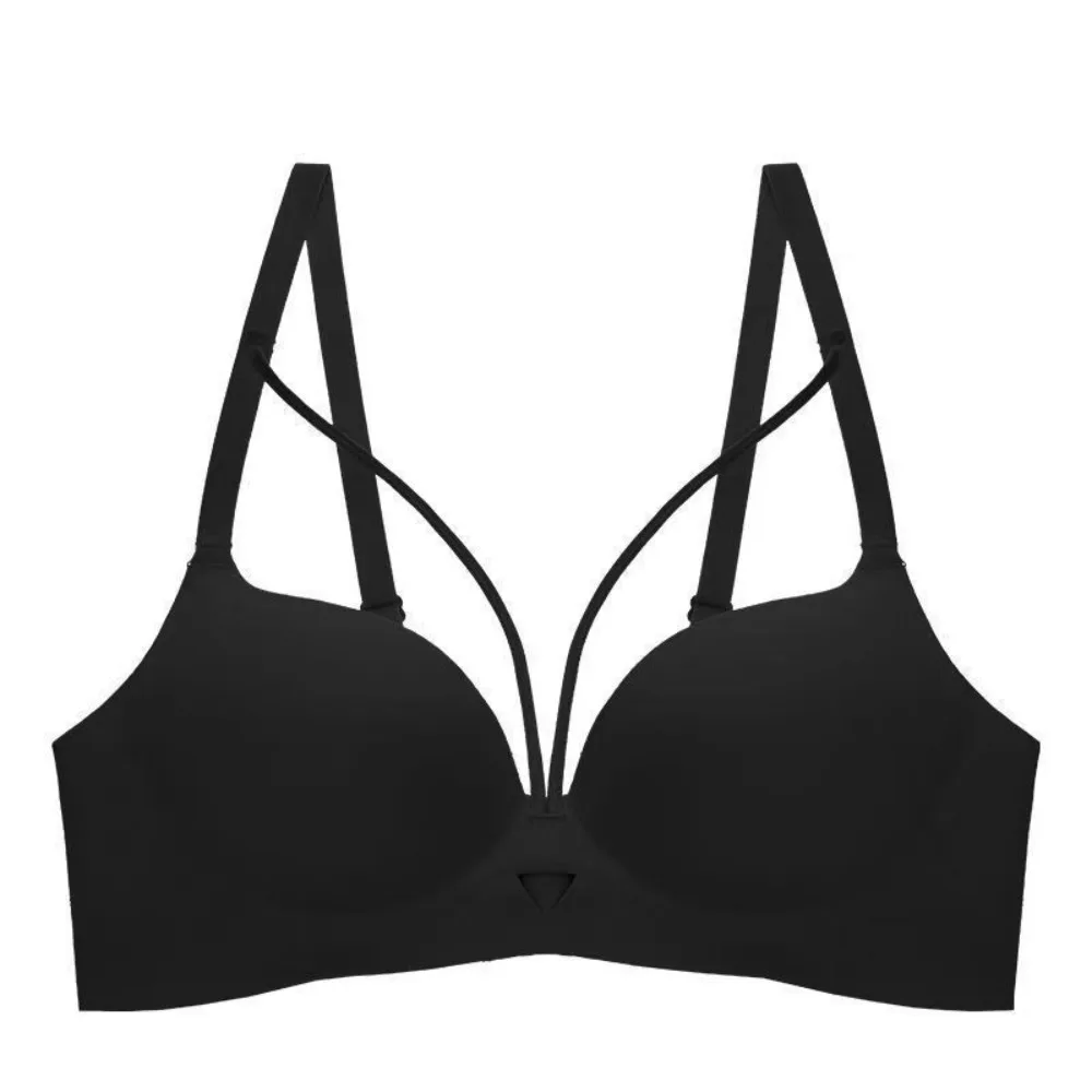 

Comfortable 3/4 Cup Push-up Bra Women Deep V Anti-sagging Seamless Underwear Lingerie Gathered Breasts Wireless Deep V Bra Gifts