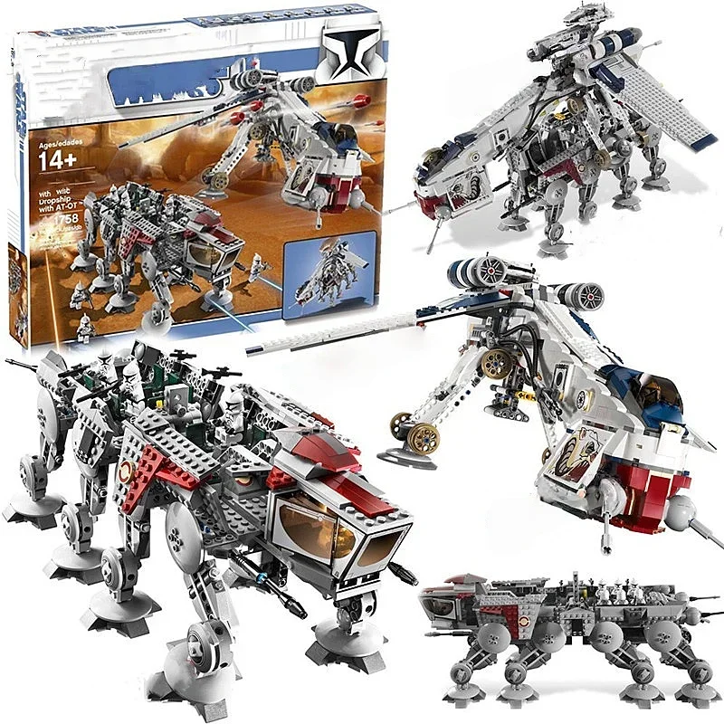 2025 جديد 1758 قطعة مجموعة مكعبات Airdrop Republic متوافقة مع ألعاب المشاة AT-0T 10195 و05053 هدايا عيد الميلاد للأطفال #3