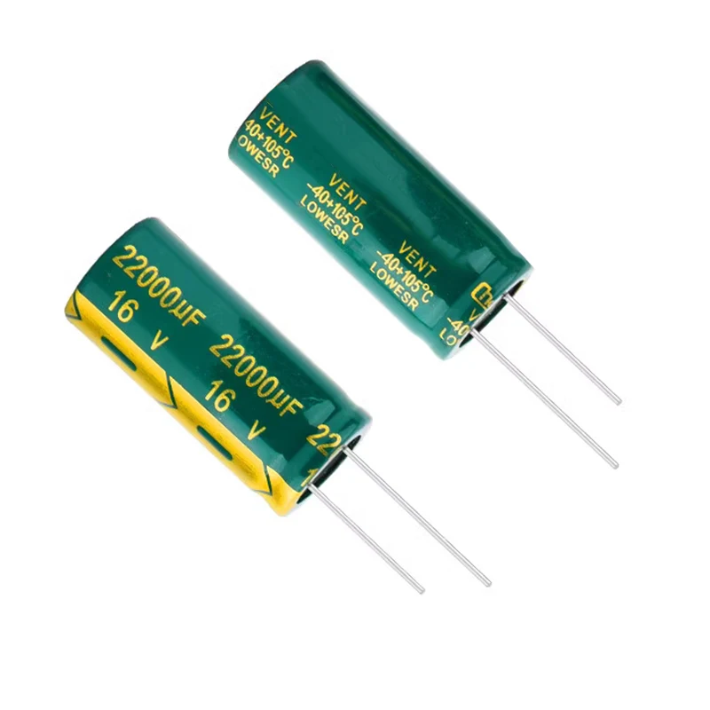 Capacitor eletrolítico, 16V, 22000UF, alta freqüência, especificação durável, novo, original, 18mm × 35mm