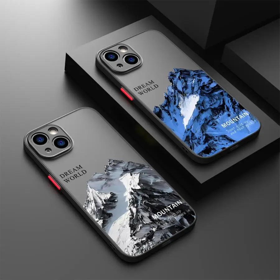 Snow Mountain Phone Case for iPhone 16 Pro 11 12 Mini 13 14 Pro 15 Pro Max 7 8 Plus XR XS MAX funda