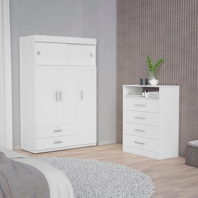 

2 Piece Bedroom Furniture Set - Modern Stylish Design with Bed and Nightstand, Perfect for Cozy Spaces and Bedroom Decor.
