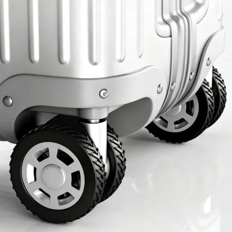 8Pcs Thicken Texture Silicone Wheels Protector Travel Luggage Caster Shoes Reduce Noise Wheels Guard Cover Luggage Accessories