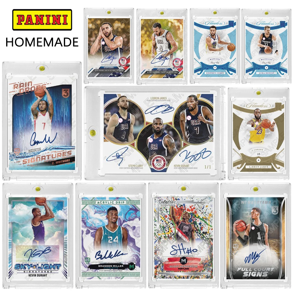 

PANINI DIY домашний Durant Wembanyama Whitmore Brandon Miller Doncic James Curry подписанная лазерная карта кирпич подарок на день рождения и праздник
