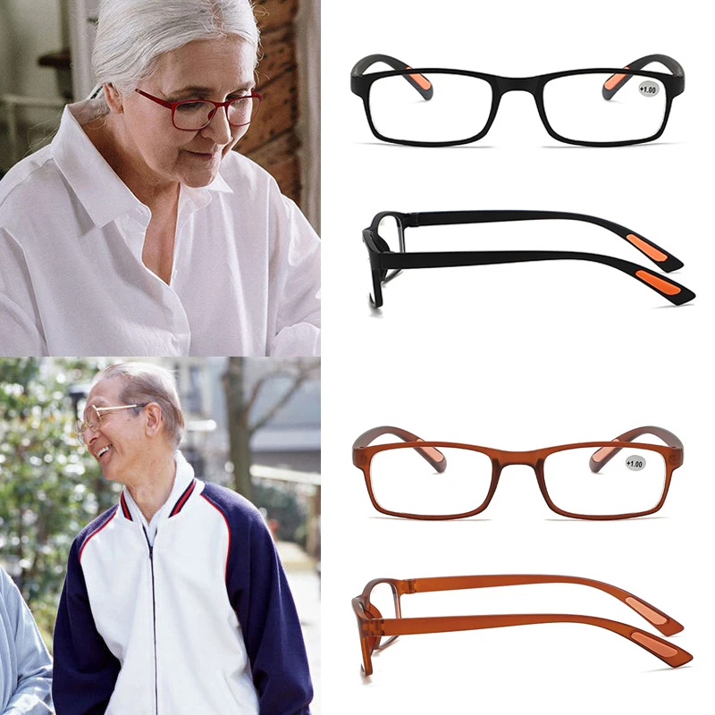 Men Women Reading Glasses Toughness TR90 Ultra-light Resin Material For Male Female Reading Presbyopic Glasses +1.0~+4.0