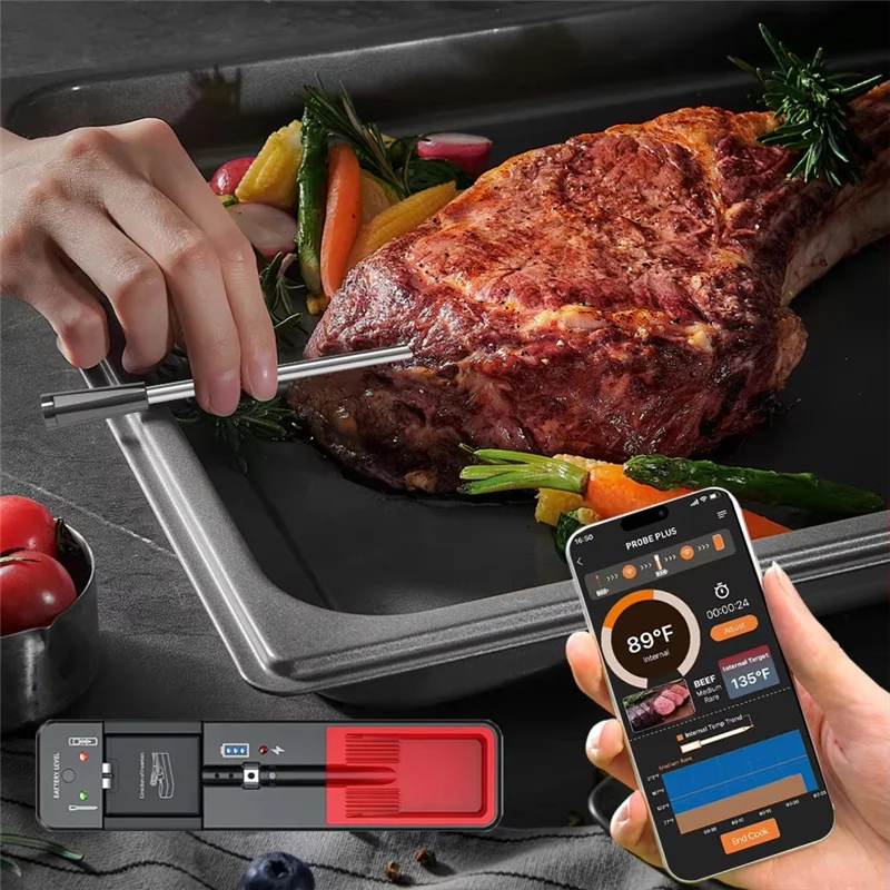 

Classy-Meat Thermometer Wireless Meat Thermometer Meat Thermometer For Smoker Rotisserie
