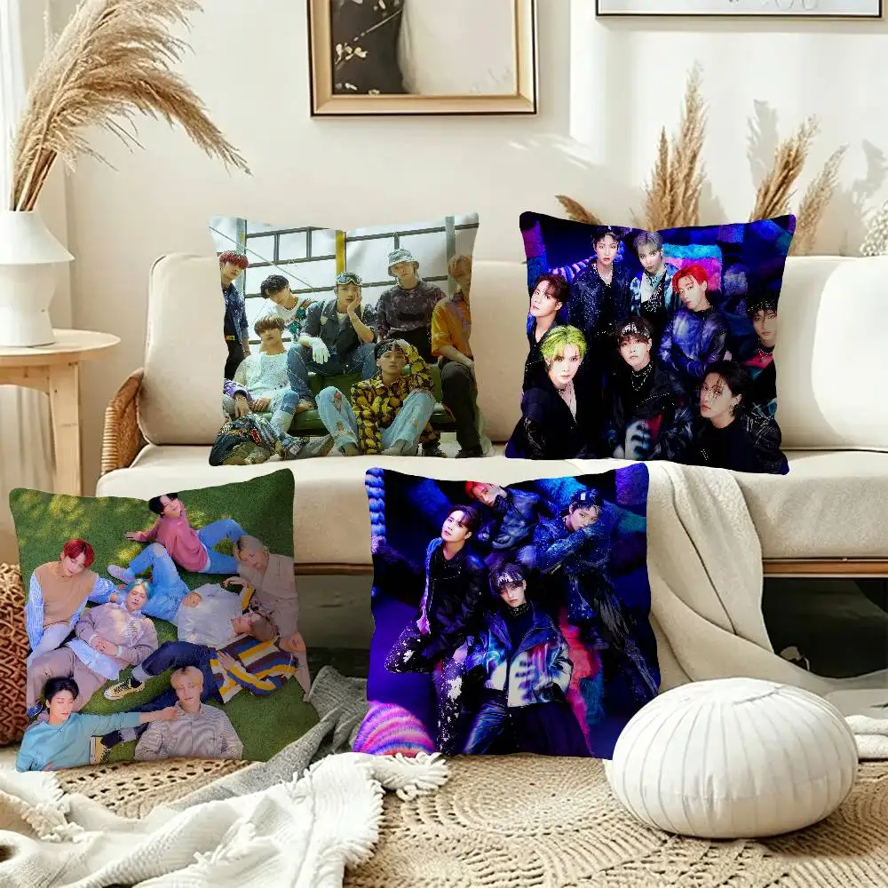 Kpop Group A-Ateez Personalized Pillow Dust Cover Bedroom Kids Party Decoration Pillowcase Birthday Children Gift