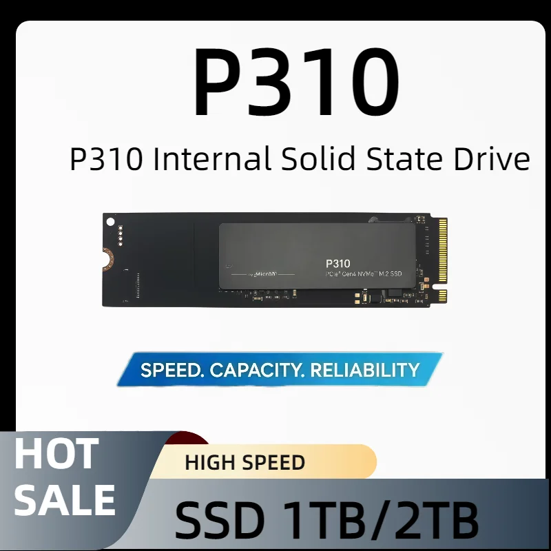 For Crucial P310 Internal Solid State Drive PCIe Gen4 M.2 NVMe SSD 1TB/2TB Max 7100MB/s With Heatsink Optional OEM Pack