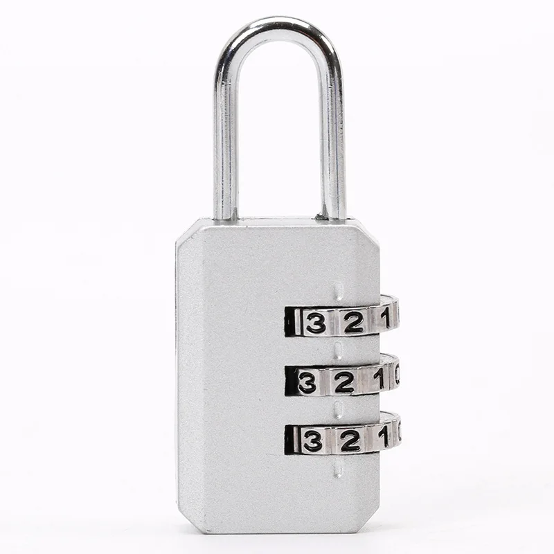 3-stelliges multifunktionales Zahlenschloss für Gepäck, Fitness, Schrank, Rucksack, Reisen, Diebstahlsicherung, Kombinationsschloss aus Aluminiumlegierung – Detail 6