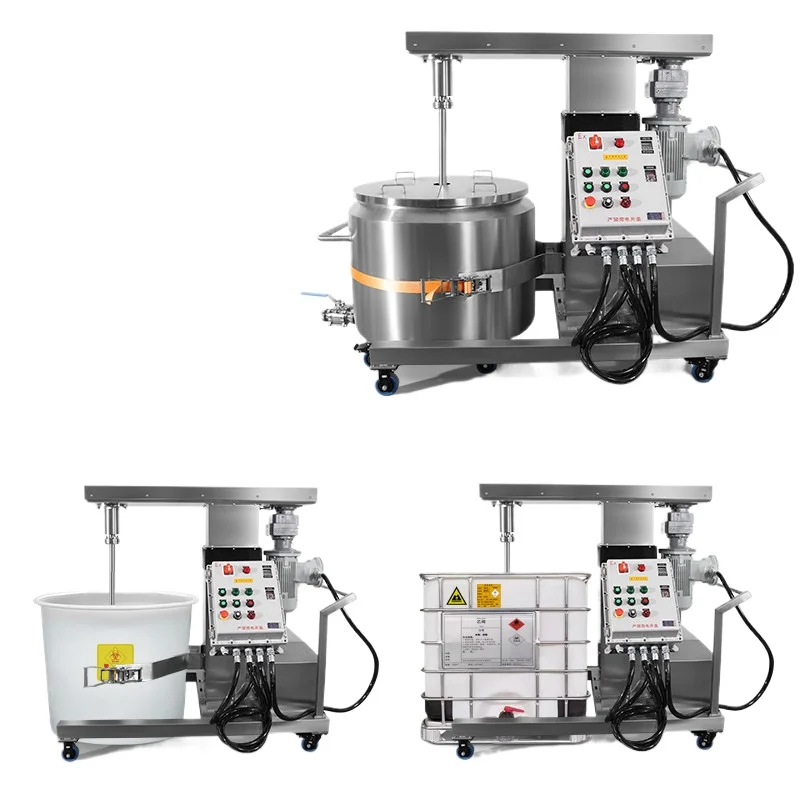 CX Mobile Lifting Sanitary Grade Stainless Steel Electric Mixer Dispersion Equipment Ribbon Propeller