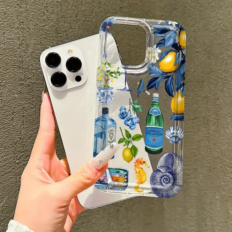 حافظة هاتف لزجاجة النبيذ من أوراق الليمون، مناسبة لهاتف iPhone 17، 16، 15، Plus، Pro، Max Series من الهواتف المحمولة - للاستخدام كهدية #4