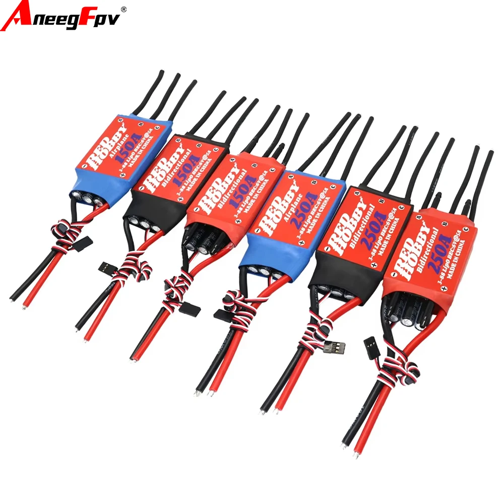 

RedHobby ESC Bidirectional 250A 150A Brushless ESC for Remote Control Ship Pneumatic Underwater Propeller RC Airplane Helicopter