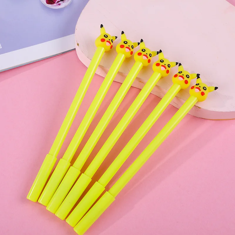 20/50pcs Kawaii Pokemon Gel Pen Cute 0.5mm Black Ink Neutral Pens Promotional Gift Office School Supplies